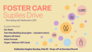 Foster Care Supply Drive
